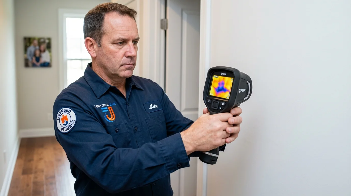 Thermal imaging leak detection by Johns Plumbing LLC in Broadway